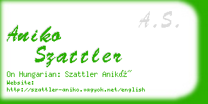 aniko szattler business card